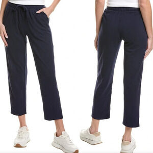 NWOT ALEX MILL Linen Pull-On Pant Navy Blue Casual Women’s Large